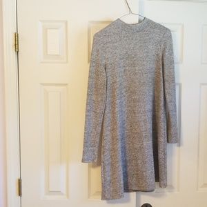 Gray sweater dress